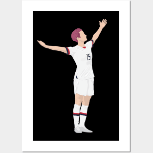 Women's soccer victory pose Posters and Art